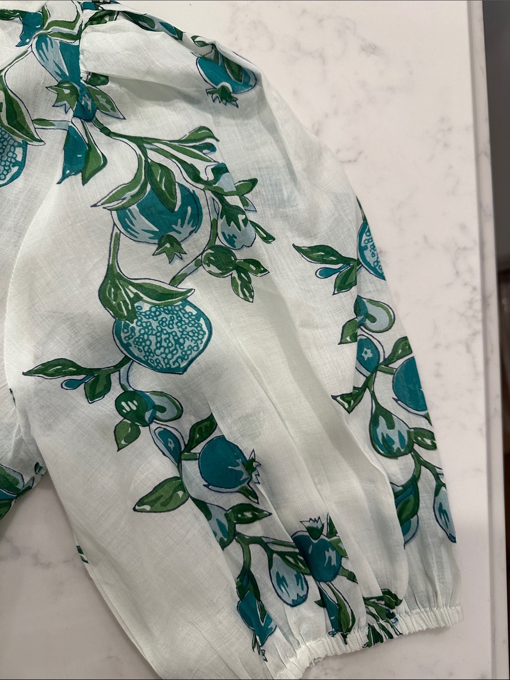 Hannah Cotton Voile Green Floral Maxi Dress - Picture 4 of 13